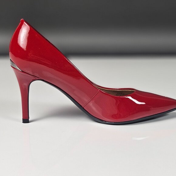 Calvin Klein Women's Gayle 2 Pump Red Shiny - Picture 13 of 16